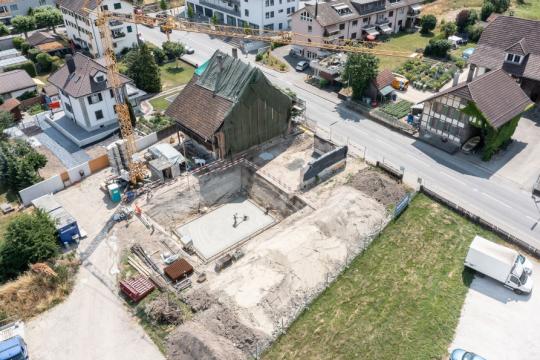 Foto Baustelle Kocher Büetiger-Haus
